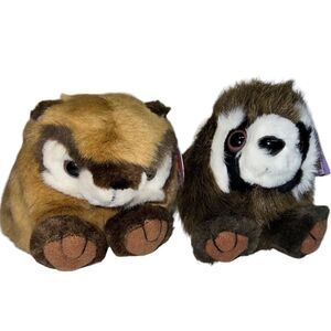 Swibco Puffkins Collection - Chipmunk (Scooter) and Racoon (Bandit) Stuffed Anim